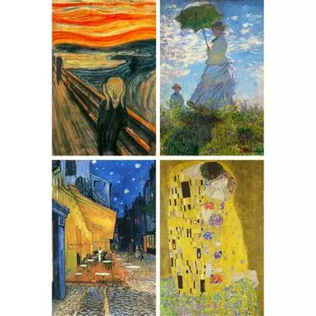 MISITU Пазл Микро Деталь 150 Элементов Пазл Открытка Пейзаж Картина Подарок День Рождения Рождество Стильный Интерьер Крик Женщина с Зонтиком коричневый