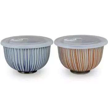 Миска Arita Ware Sensuji с герметичной крышкой. Удобна в использовании. (Набор 2)