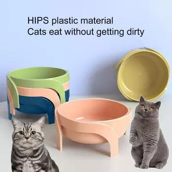 Миска для домашних животных Контейнер большой емкости с кормом для собак Повышенная конструкция Нескользящая основа Миска для питья воды для кошек для маленьких домашних животных темно-синий