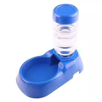 Миска для домашних животных, миска для еды и воды, автоматический дозатор воды для пополнения миски двойного назначения One Size синий