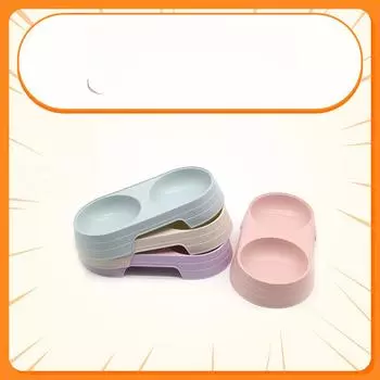 Миска для домашних животных, миска для корма для кошек и собак, легко моется, не опрокидывается, утолщенная пластиковая миска для собак, миска для домашних кошек 23*12*3.7 cm