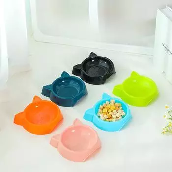 Миска для домашних животных, миска для собак, миска для кошачьих ушей, одинарная миска для риса, противоударная миска для собак, миска для кошачьего корма, принадлежности для маленьких собак и кошек 14.5*14.5*3cm