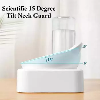 Миска для домашних животных, наклоненная на 15 градусов, для защиты шейных позвонков, миска для корма для собак, автоматическая поилка, кормушка для домашних животных, миска для кошек