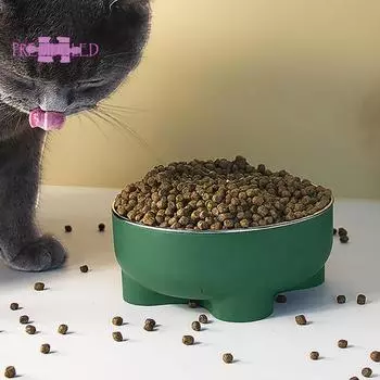 Миска для домашних животных Нескользящая съемная двойная миска для собак и кошек Легко использовать, не проливается, вмещает различные продукты Миска для домашних животных розовый