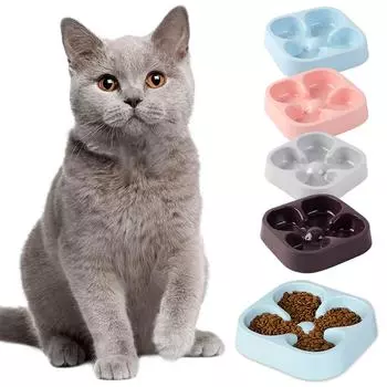 Миска для домашних животных, предотвращающая удушье, Миска для собаки, Миска для кошки, Тедди, Миска для медленной еды, Миска для медленной еды для собак One Size синий