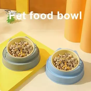 Миска для домашних животных, приподнятая, для собак, одинарная/двойная, непроливающаяся, противоскользящая, для кошек, кормушка для домашних животных, миска для корма и воды для собак, кошек, котят 1pc синий