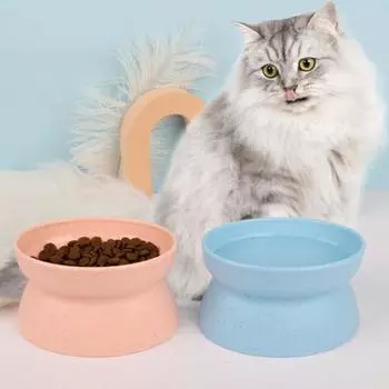 Миска для домашних животных, усиленное основание, большая емкость, защита шеи, диспенсер для кошек и собак