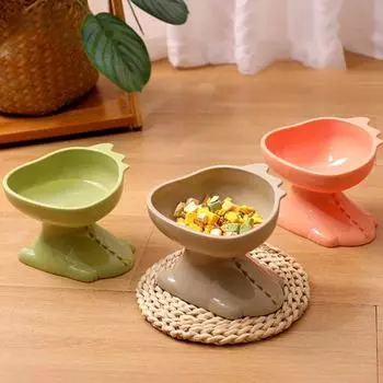 Миска для домашних животных в форме динозавра с рисунком, наклоненная на 15 градусов, миска для кошек, защита для шеи, миска для кормления собак, товары для домашних животных зелёный