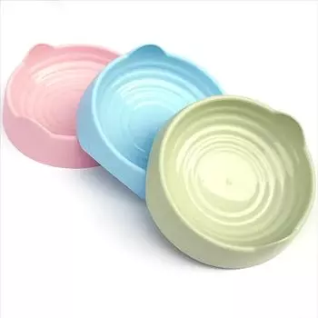 Миска для еды для собак и кошек, миска для кормления водой для кошек, прочная пластиковая чаша с резьбой для домашних животных, аксессуары для домашних животных, собак, кошек S зелёный