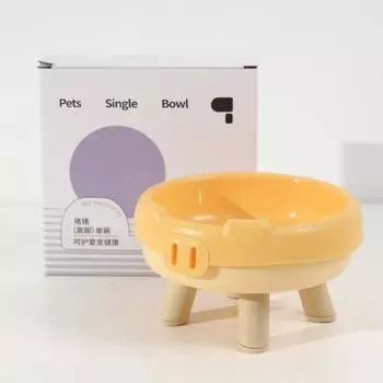 Миска для еды и питьевой воды для питомца, кошачья миска в коробке, миска для кошки на четырех ножках с пятачком, миска для кошачьего корма, кошачья посуда, посуда для воды