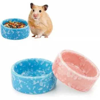 Миска для еды и воды для мелких животных, устойчивая к жеванию, керамическая миска для еды для хомяков, миска для кормления домашних животных королевский синий
