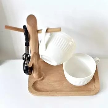 Миска для ключей, моющаяся многоцелевая деревянная стойка для съемки фона, ювелирная вешалка для дерева, свадебный декор 2