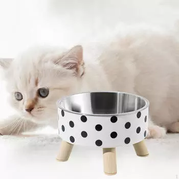 Миска для корма для собак и кошек, переносная нескользящая кормушка из нержавеющей стали для домашних животных, для маленьких
