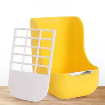 Миска для корма кролика 2-в-1, подставка для травы кролика, фиксированная кормушка для морской свинки Тоторо, товары для животных, миска для кролика, кормушка для кроликов 12.3x15x17.5cm розовый