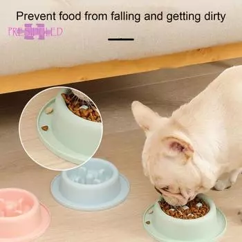 Миска для кормления домашних животных, нескользящая, легко моется, безопасна, предотвращает удушье - Миска для медленной еды для кошек и собак - Товары для домашних животных зелёный