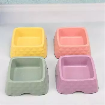 Миска для кормления маленьких собак, щенков, миски для питьевой воды, бамбуковое волокно, нескользящая кормушка для кошек, посуда для котят в помещении