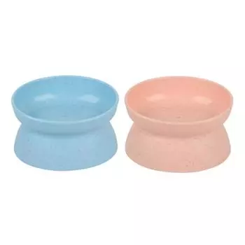 Миска для кошачьей еды, пластиковые приподнятые миски для кормления кошек, широкие наклонные миски для кормления домашних животных для маленьких и средних кошек