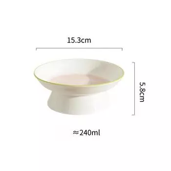 Миска для кошек Керамическая миска для кошачьего корма Миска для собак Миска для риса Миска для воды большого диаметра Миска с наклонным горлом Антидетонационные товары для животных