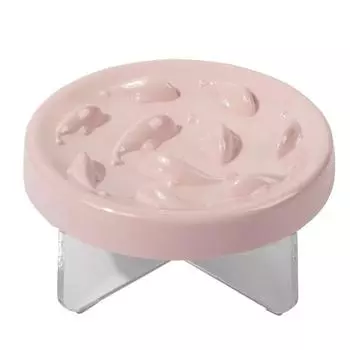 Миска для кошек, приподнятая, анти-удушающая, миска для медленного корма для кошек среднего и малого размера, кормушка для защиты желудка, OEM, прямая поставка белый