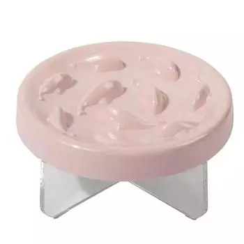 Миска для кошек, приподнятая, анти-удушающая, миска для медленного корма для кошек среднего и малого размера, кормушка для защиты желудка, OEM, прямая поставка белый