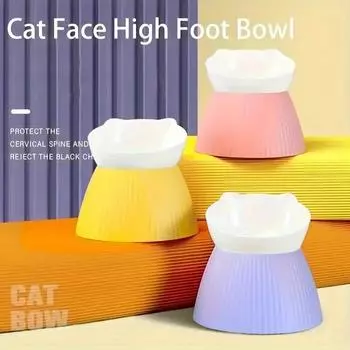 Миска для кошек с высокими ножками, миски для корма для собак и кошек, нескользящие, наклонные, высокие, миски для кошек, поилка, миска для корма для домашних животных, кормушка для кошек, принадлежности для котят
