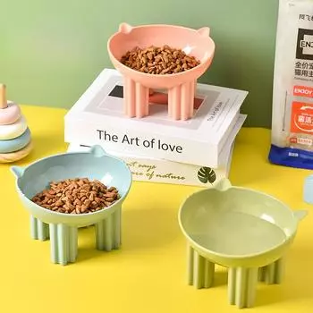 Миска для кошек Высокая миска с защитой шеи Миска для кошек Противоскользящая противоударная Миска для собак Миска для корма для кошек с рисунком из мультфильма Миска для корма для собак 14.5*12.2*9cmcm