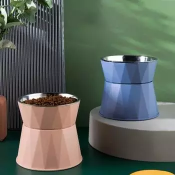 Миска для котенка из нержавеющей стали, миска для собак, защита для шеи, миска для воды для корма для домашних животных, чашка для кормления домашних животных, миска для кормления домашних животных