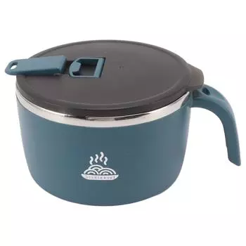 Миска для лапши быстрого приготовления из нержавеющей стали 900 мл Миска для лапши с крышкой для офиса студенческого общежития L красный