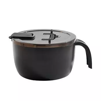 Миска для лапши быстрого приготовления из нержавеющей стали, большая емкость, миска для лапши быстрого приготовления с крышкой, столовая посуда для чёрный