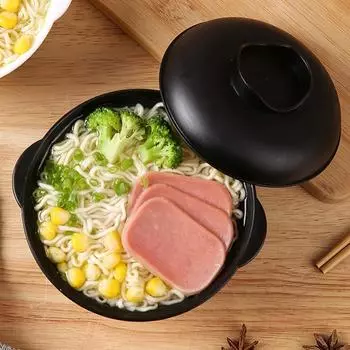 Миска для лапши быстрого приготовления Рамен Миска для микроволновки Рамен Плита White