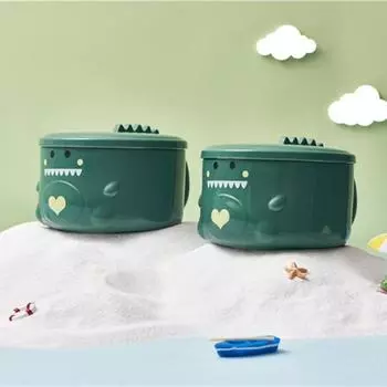 Миска для лапши быстрого приготовления с крышкой, большая емкость с рисунком динозавра, пищевая миска для фруктовых хлопьев для общежития