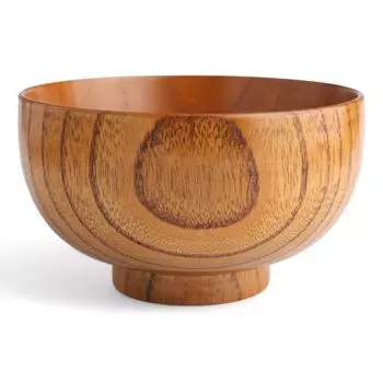 Миска для мисо-супа Деревянная Тканевый мешочек Лакированная x Текущая модель J-kitchens 11,8 см 6,8 см