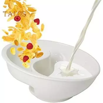 Миска для молока и хлопьев, разделенная на части, не сырая, не содержащая бисфенола А, креативная спиральная горка, миска для ленивых закусок, хлопьев для столовой красный