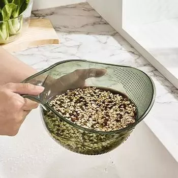 Миска для мытья риса, пластиковый дуршлаг, сито, сушилка для овощей, корзина, кухонные инструменты, сито для фасоли, сушилка для фруктов