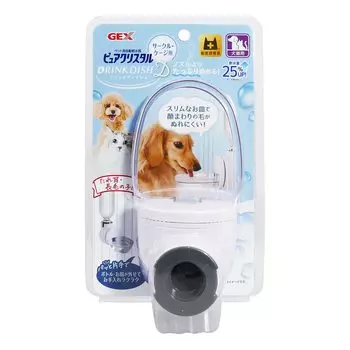 Миска для питья GEX Pure Crystal Pure Crystal D Прикрепляется к круглой неглубокой тарелке для легкого и длинного опускания для клеток собак и кошек, питья,