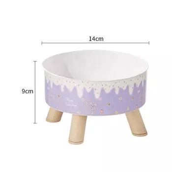 Миска для питомцев из нержавеющей стали на высокой ножке с защитой шеи от проливания для кошек и собак OPP Bag