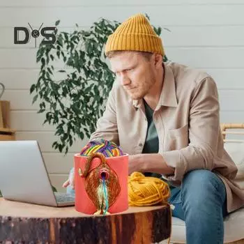 Миска для пряжи для кошачьих пряж, держатель для пряжи из смолы, домашний декор для стола, диспенсер для пряжи в виде попки мультяшного кота, подарок для любителей вязания крючком A