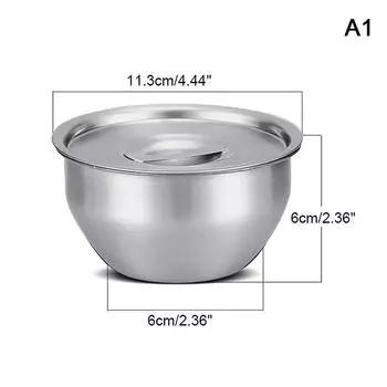 Миска для риса из нержавеющей стали с крышкой, суповая миска, миска для приготовленного на пару риса, устойчивая к ожогам