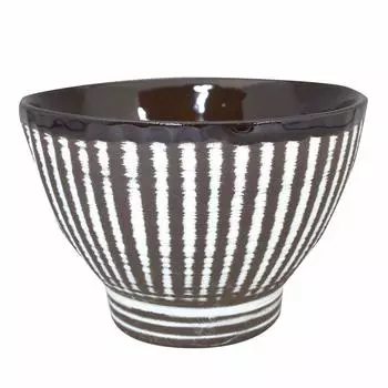 Миска для риса Mino Ware Calm, черная K14045