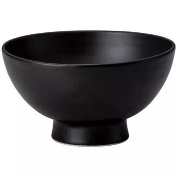 Миска для риса Yamashita Crafts, черная, матовая, 11,45,8 см