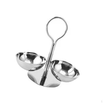 Миска для сервировки приправ, поднос с разделителями, тарелки для чипсов, подставка для закусок с мисками для 2 Bowls