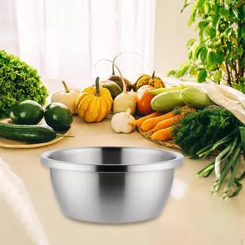 Миска для смешивания, только 1 шт., сито для еды, для мытья фруктов, риса, овощей 20cm Mixing Bowl