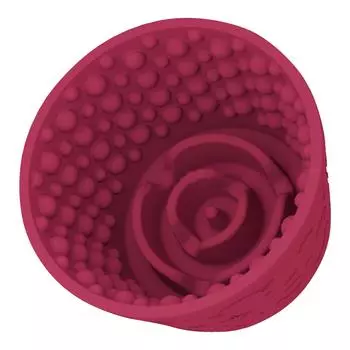Миска для собачьего лизуна. Коврик для лизания собак с функцией снятия беспокойства Морозильник Диспенсер. Нескользящая силиконовая миска-лизун для медленного кормления, препятствующая удушению, для маленьких собак One Size винный