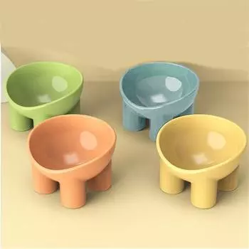 Миска для собак и кошек, приподнятая миска для собак с высокой ногой, защита для шеи, миска для воды для корма для домашних животных, анти-наконеч... зелёный