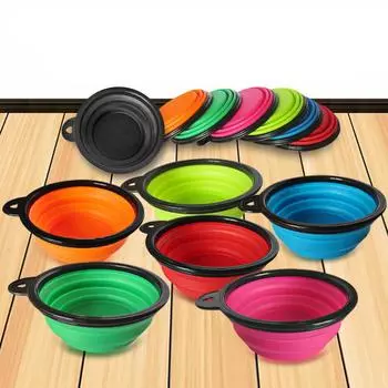 Миска для собак Pet Soft, 1 шт., складная силиконовая дорожная миска для собак, портативная складная миска для собак, корм для кошек, кормление водой