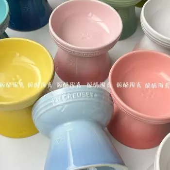 Миска для собак с радужными ножками, миска для перекуса, защита шеи, питьевая вода для домашних животных, корм для кошек, противоскользящая, против черного подбородка