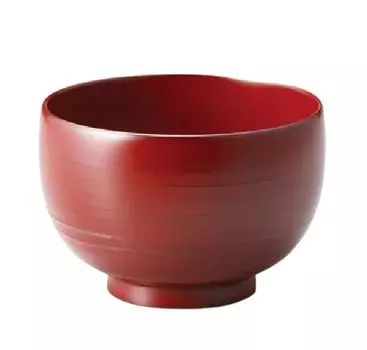 Миска для супа Древняя краска Киноварное лакированное покрытие Ручная роспись Сделано в Японии J-kitchens (1 клиент) 10.5cm
