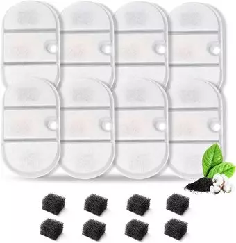 Миска для воды для кошек 4 больших Автоматическая подача воды 2 типа подачи воды нержавеющая сталь для воды для кошек для маленьких и видимых водомоющихся [с фильтрами, 2,1 л