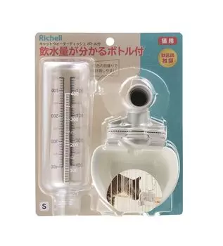 Миска для воды для кошек Richell S с бутылкой, белая белый