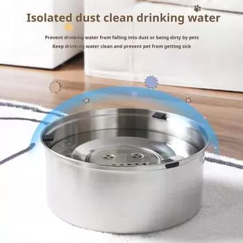 Миска для воды для собак, 3 л/1 л, медленная подача, защита от разливов, большая емкость, диспенсер для воды для маленьких, средних и крупных домашних животных 1L